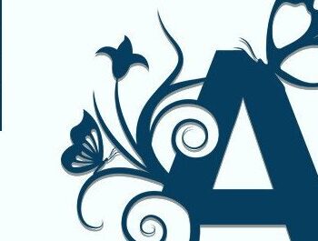 Intra απο ξύλο plywood  Χρώμα wenge 3mm-4mm πάχος - Floral Alphabet Δίασταση 30x20 cm INTRAFABR-122554502 - Image 2