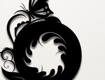 Intra απο ξύλο plywood Χρώμα wenge 3mm-4mm πάχος - Floral Alphabet , O Letter Δίασταση 30x20 cm INTRAFABR-119257674 - Image 1