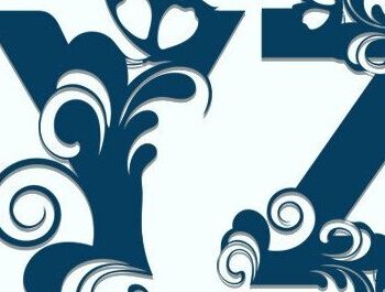 Intra απο ξύλο plywood  Χρώμα wenge 3mm-4mm πάχος - Floral Alphabet Y Z γράμμα Δίασταση 30x20 cm INTRAFABR-115927238 - Image 1