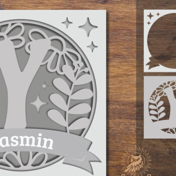 Intra απο ξύλο plywood Χρώμα wenge 3mm-4mm πάχος - Floral Alphabet Shadow Box - Γράμμα Y Δίασταση 25x25 cm INTRAFABR-88207438 - Image 1