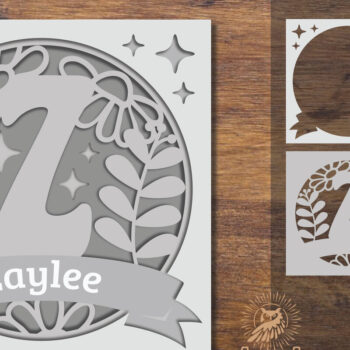 Intra απο ξύλο plywood Χρώμα wenge 3mm-4mm πάχος - Floral Alphabet Shadow Box - Γράμμα Z Δίασταση 25x25 cm INTRAFABR-88207469 - Image 1
