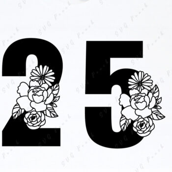 Intra απο ξύλο plywood Χρώμα wenge 3mm-4mm πάχος - Floral αριθμοί γενεθλίων Δίασταση 20x20 cm INTRAFABR-113483340 - Image 3