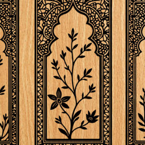 Intra απο ξύλο plywood  Χρώμα wenge 3mm-4mm πάχος - λέιζερ σελιδοδεικτών Floral Δίασταση 4x4 cm INTRAFABR-68367857