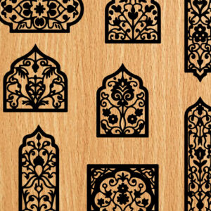 Intra απο ξύλο plywood  Χρώμα wenge 3mm-4mm πάχος - λέιζερ σελιδοδεικτών Floral Δίασταση 4x4 cm INTRAFABR-102420193