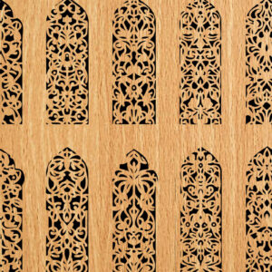 Intra απο ξύλο plywood  Χρώμα wenge 3mm-4mm πάχος - λέιζερ σελιδοδεικτών Floral Δίασταση 4x4 cm INTRAFABR-123036620