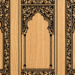 Intra απο ξύλο plywood  Χρώμα wenge 3mm-4mm πάχος - λέιζερ σελιδοδεικτών Floral Δίασταση 4x4 cm INTRAFABR-122611724