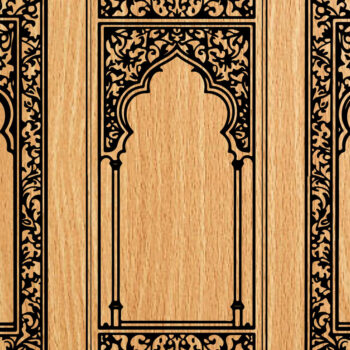 Intra απο ξύλο plywood Χρώμα wenge 3mm-4mm πάχος - λέιζερ σελιδοδεικτών Floral Δίασταση 4x4 cm INTRAFABR-122611724 - Image 2