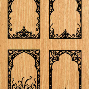 Intra απο ξύλο plywood  Χρώμα wenge 3mm-4mm πάχος - λέιζερ σελιδοδεικτών Floral Δίασταση 4x4 cm INTRAFABR-68698736