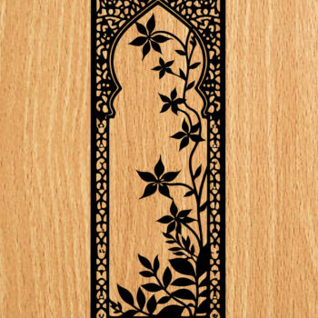 Intra απο ξύλο plywood 3mm-4mm πάχος - λέιζερ σελιδοδεικτών Floral Δίασταση 4x4 cm INTRAFABR-115304446 - Image 3