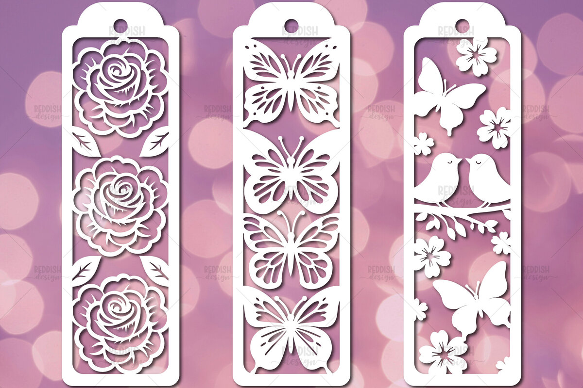 Intra απο ξύλο plywood  Χρώμα wenge 3mm-4mm πάχος - Floral σελιδοδείκτες Paper Cut Δίασταση 7x7 cm INTRAFABR-78213861