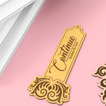 Intra απο ξύλο plywood Χρώμα wenge 3mm-4mm πάχος - Floral σελιδοδείκτες, χαρτί, με λέιζερ Δίασταση 15x15 cm INTRAFABR-79628842 - Image 1