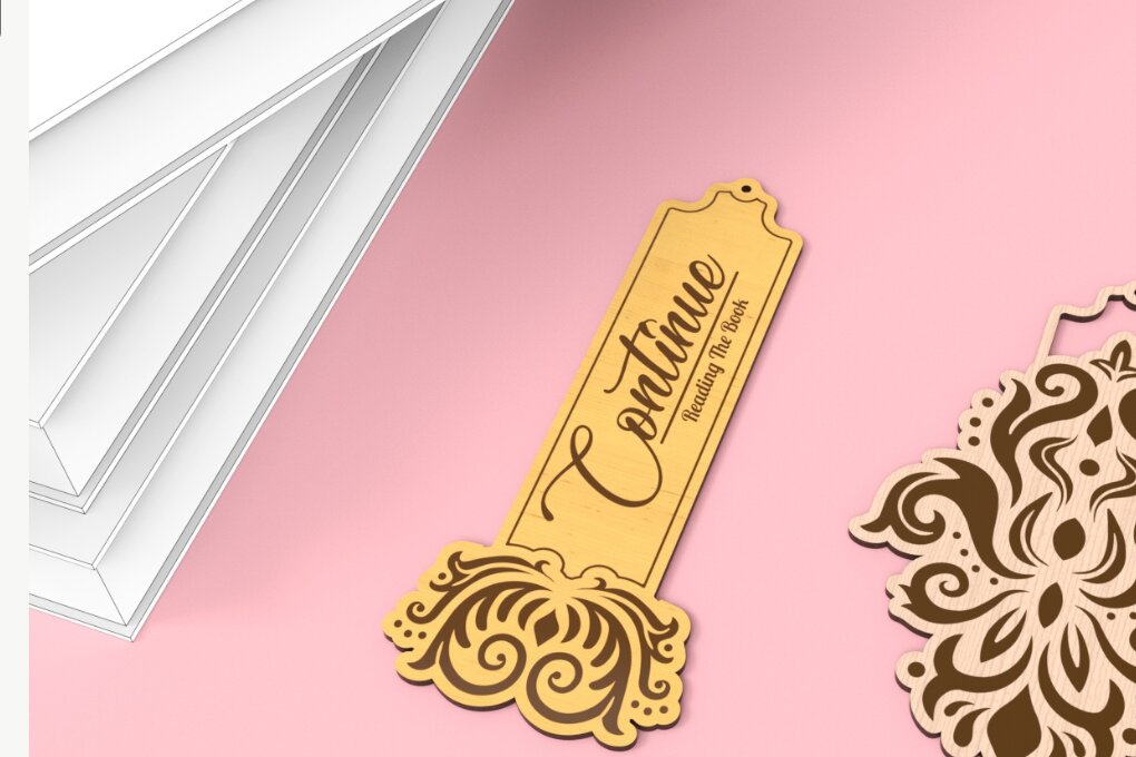 Intra απο ξύλο plywood  Χρώμα wenge 3mm-4mm πάχος - Floral σελιδοδείκτες, χαρτί, με λέιζερ Δίασταση 15x15 cm INTRAFABR-79628842