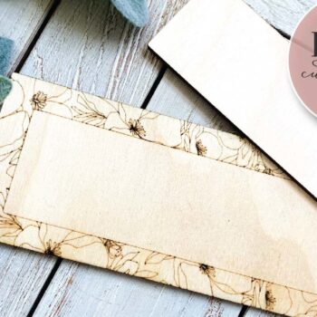 Intra απο ξύλο plywood Χρώμα wenge 3mm-4mm πάχος - Floral Border Sign Laser Δίασταση 6x6 cm INTRAFABR-107720683 - Image 2