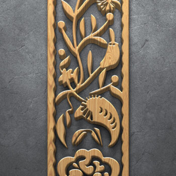 Intra απο ξύλο plywood Χρώμα wenge 3mm-4mm πάχος - Floral Border Strip Bundle Δίασταση 3200x7200 cm INTRAFABR-107740201 - Image 3