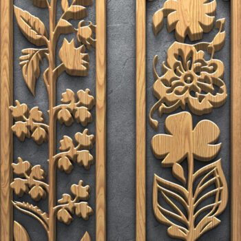 Intra απο ξύλο plywood Χρώμα wenge 3mm-4mm πάχος - Floral Border Strip Bundle Δίασταση 3200x7200 cm INTRAFABR-107740201 - Image 4