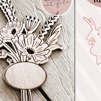 Intra απο ξύλο plywood  Χρώμα wenge 3mm-4mm πάχος - Ανθοδέσμη Δίασταση 6x6 cm INTRAFABR-107740215 - Image 1