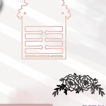 Intra απο ξύλο plywood Χρώμα wenge 3mm-4mm πάχος - Floral Bow Holder Δίασταση 30x20 cm INTRAFABR-47070205 - Image 2