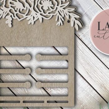 Intra απο ξύλο plywood Χρώμα wenge 3mm-4mm πάχος - Floral Bow Holder Δίασταση 30x20 cm INTRAFABR-47070205 - Image 3