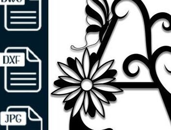 Intra απο ξύλο plywood  Χρώμα wenge 3mm-4mm πάχος - Πακέτο floral Butterfly Alphabet a έως Z Δίασταση 30x20 cm INTRAFABR-102420279 - Image 2