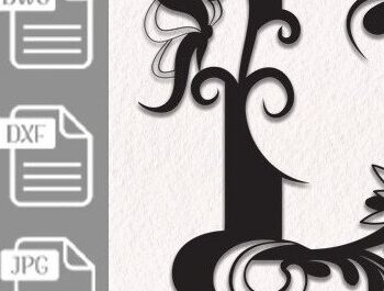 Intra απο ξύλο plywood  Χρώμα wenge 3mm-4mm πάχος - Πακέτο floral Butterfly Alphabet a έως Z Δίασταση 30x20 cm INTRAFABR-102420279 - Image 9