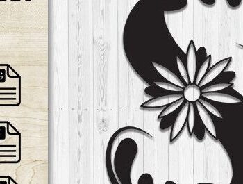 Intra απο ξύλο plywood  Χρώμα wenge 3mm-4mm πάχος - Floral Butterfly Alphabet S Δίασταση 30x20 cm INTRAFABR-96208794 - Image 1