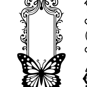 Intra απο ξύλο plywood Χρώμα wenge 3mm-4mm πάχος - Floral Πλαίσιο Πεταλούδας Σετ Δίασταση 4x4 cm INTRAFABR-111730116 - Image 6