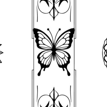 Intra απο ξύλο plywood  Χρώμα wenge 3mm-4mm πάχος - Floral Butterfly Laser σελιδοδείκτη Σετ Δίασταση 30x30 cm INTRAFABR-114576204 - Image 6