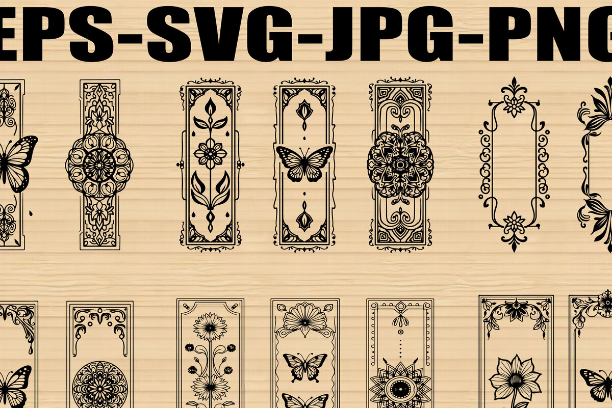 Intra απο ξύλο plywood  Χρώμα wenge 3mm-4mm πάχος - Floral Butterfly Laser σελιδοδείκτη Σετ Δίασταση 4x4 cm INTRAFABR-68368152