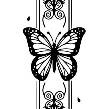 Intra απο ξύλο plywood  Χρώμα wenge 3mm-4mm πάχος - Floral Butterfly Laser σελιδοδείκτη Σετ Δίασταση 4x4 cm INTRAFABR-68368152 - Image 5