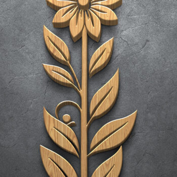 Intra απο ξύλο plywood  Χρώμα wenge 3mm-4mm πάχος - Πακέτο Laser Floral & Butterfly Δίασταση 3600x5400 cm INTRAFABR-61420519 - Image 5
