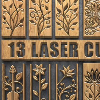 Intra απο ξύλο plywood  Χρώμα wenge 3mm-4mm πάχος - Πακέτο Laser Floral & Butterfly Δίασταση 3600x5400 cm INTRAFABR-119258216 - Image 1