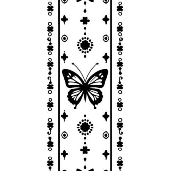 Intra απο ξύλο plywood  Χρώμα wenge 3mm-4mm πάχος - Σετ διακοσμητικό πάνελ floral πεταλούδα Δίασταση 30x30 cm INTRAFABR-68699807 - Image 4