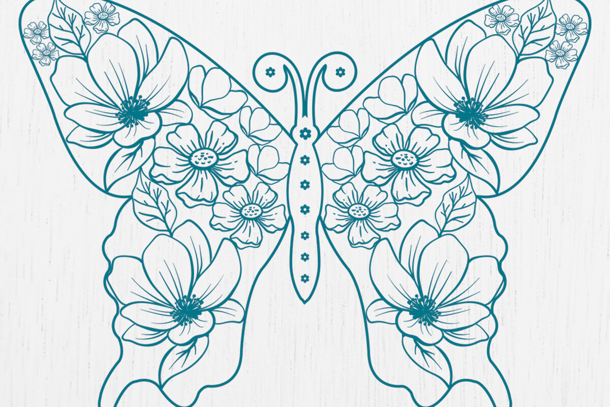 Intra απο ξύλο plywood  Χρώμα wenge 3mm-4mm πάχος - Floral Butterfly Paper Cut Design 1 Δίασταση 20x20 cm INTRAFABR-113658986