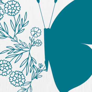 Intra απο ξύλο plywood  Χρώμα wenge 3mm-4mm πάχος - Floral Butterfly Paper Cut Design 10 Δίασταση 20x20 cm INTRAFABR-68368417 - Image 1