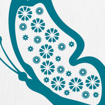 Intra απο ξύλο plywood  Χρώμα wenge 3mm-4mm πάχος - Floral Butterfly Paper Cut Design 6 Δίασταση 20x20 cm INTRAFABR-119258235 - Image 3