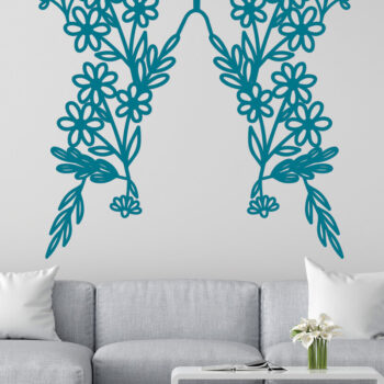 Intra απο ξύλο plywood  Χρώμα wenge 3mm-4mm πάχος - Floral Butterfly Paper Cut Design 6 Δίασταση 20x20 cm INTRAFABR-105558213 - Image 3