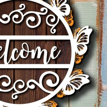 Intra απο ξύλο plywood Χρώμα wenge 3mm-4mm πάχος - Floral Πεταλούδα στρογγυλή δέσμη πινακίδων ξύλου Δίασταση 30x20 cm INTRAFABR-110796213 - Image 2