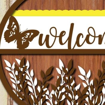 Intra απο ξύλο plywood Χρώμα wenge 3mm-4mm πάχος - Floral Πεταλούδα στρογγυλή δέσμη πινακίδων ξύλου Δίασταση 30x20 cm INTRAFABR-110796213 - Image 7