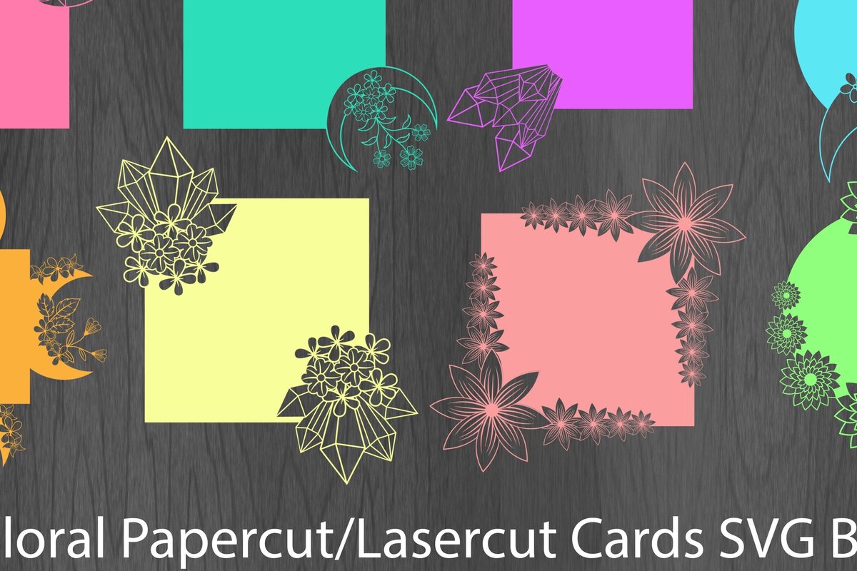 Intra απο ξύλο plywood  Χρώμα wenge 3mm-4mm πάχος - Πακέτο floral Card Papercut/Lasercut Δίασταση 20x20 cm INTRAFABR-61420616