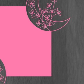 Intra απο ξύλο plywood  Χρώμα wenge 3mm-4mm πάχος - Πακέτο floral Card Papercut/Lasercut Δίασταση 20x20 cm INTRAFABR-61420616 - Image 2