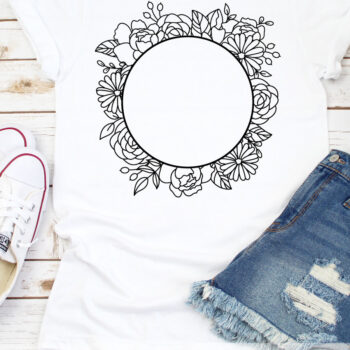 Intra απο ξύλο plywood  Χρώμα wenge 3mm-4mm πάχος - Floral Circle Πλαίσιο Δίασταση 20x25 cm INTRAFABR-114000609 - Image 2