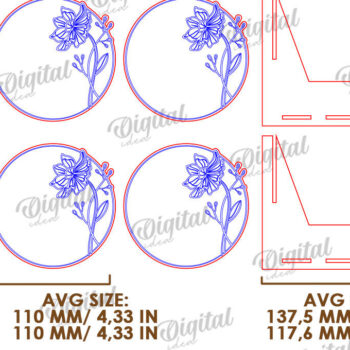 Intra απο ξύλο plywood Χρώμα wenge 3mm-4mm πάχος - Σουβέρ λουλουδιών με κουτί αποθήκευσης Δίασταση 30x20 cm INTRAFABR-105558272 - Image 2