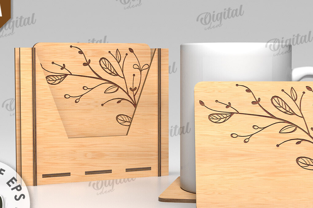 Intra απο ξύλο plywood  Χρώμα wenge 3mm-4mm πάχος - Σουβέρ λουλουδιών με κουτί αποθήκευσης Δίασταση 30x20 cm INTRAFABR-116669801