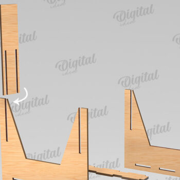 Intra απο ξύλο plywood  Χρώμα wenge 3mm-4mm πάχος - Σουβέρ λουλουδιών με κουτί αποθήκευσης Δίασταση 30x20 cm INTRAFABR-116960144 - Image 2