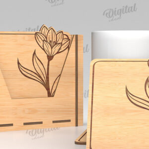 Intra απο ξύλο plywood  Χρώμα wenge 3mm-4mm πάχος - Σουβέρ λουλουδιών με κουτί αποθήκευσης Δίασταση 30x20 cm INTRAFABR-112889579