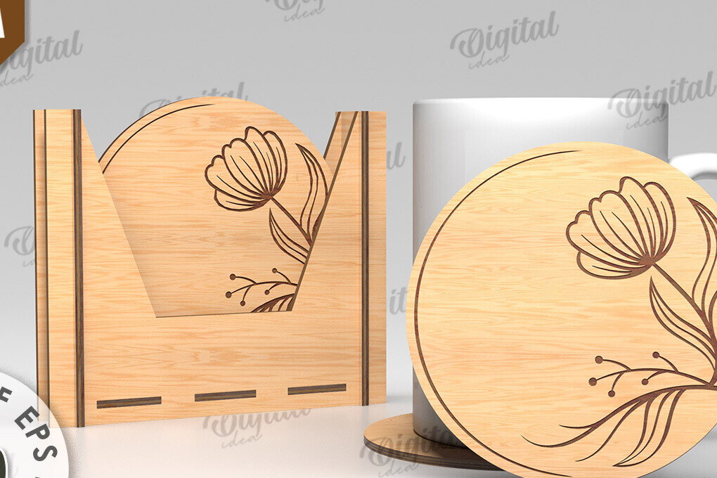 Intra απο ξύλο plywood  Χρώμα wenge 3mm-4mm πάχος - Σουβέρ λουλουδιών με κουτί αποθήκευσης Δίασταση 30x20 cm INTRAFABR-96208982