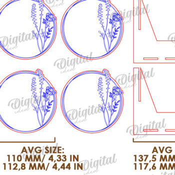 Intra απο ξύλο plywood  Χρώμα wenge 3mm-4mm πάχος - Σουβέρ λουλουδιών με κουτί αποθήκευσης Δίασταση 30x20 cm INTRAFABR-95782219 - Image 2