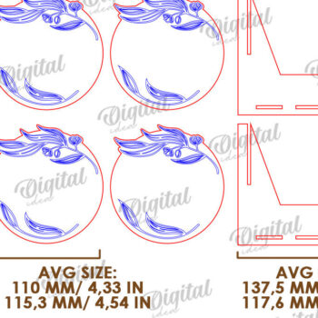 Intra απο ξύλο plywood  Χρώμα wenge 3mm-4mm πάχος - Σουβέρ λουλουδιών με κουτί αποθήκευσης Δίασταση 30x20 cm INTRAFABR-68700968 - Image 2
