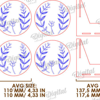 Intra απο ξύλο plywood  Χρώμα wenge 3mm-4mm πάχος - Σουβέρ λουλουδιών με κουτί αποθήκευσης Δίασταση 30x20 cm INTRAFABR-113530994 - Image 5