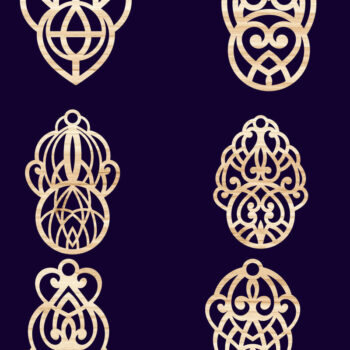 Intra απο ξύλο plywood Χρώμα wenge 3mm-4mm πάχος - Σκουλαρίκια με λουλούδια με Δίασταση 3x3 cm INTRAFABR-121949180 - Image 2